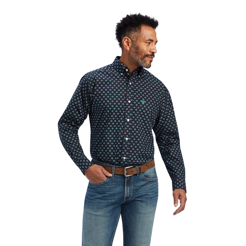 Ariat Hemden Herren - Beckham Classic Fit Schwarz/Grün ( DZJRS-3658 )